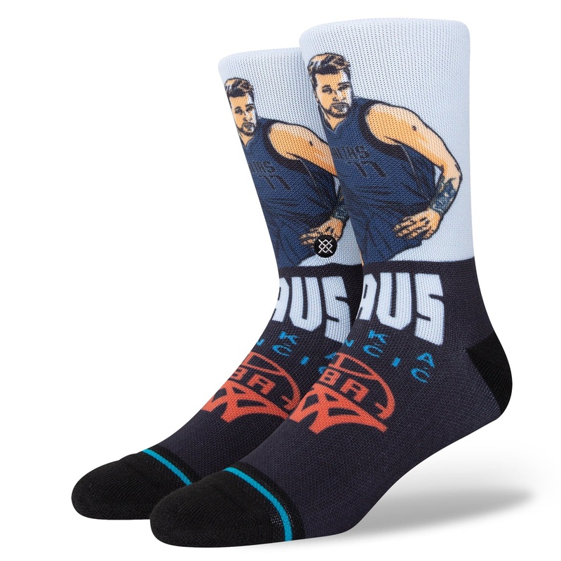 Luka Doncic Dallas Mavericks Stance NBA Graded Crew Socks – Grey