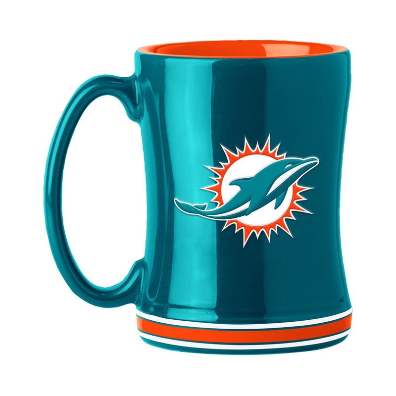 NFL Miami Dolphins Logo Brands Relief Mug