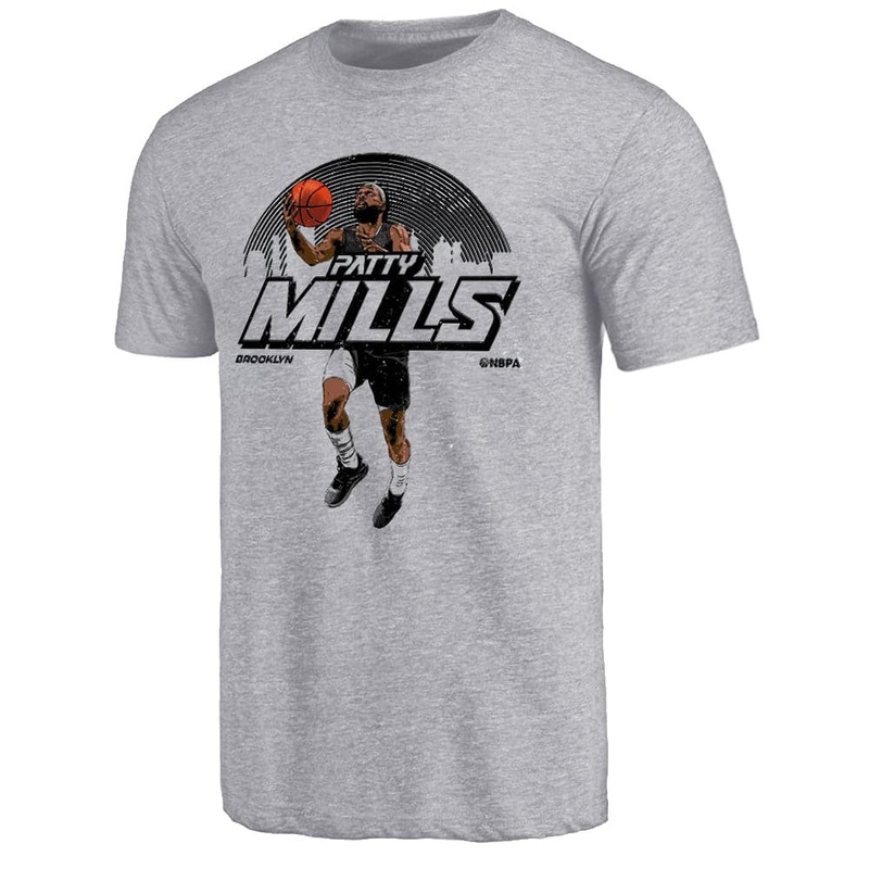 Patty Mills Brooklyn Nets 500 Level NBA Skyline T-Shirt – Grey