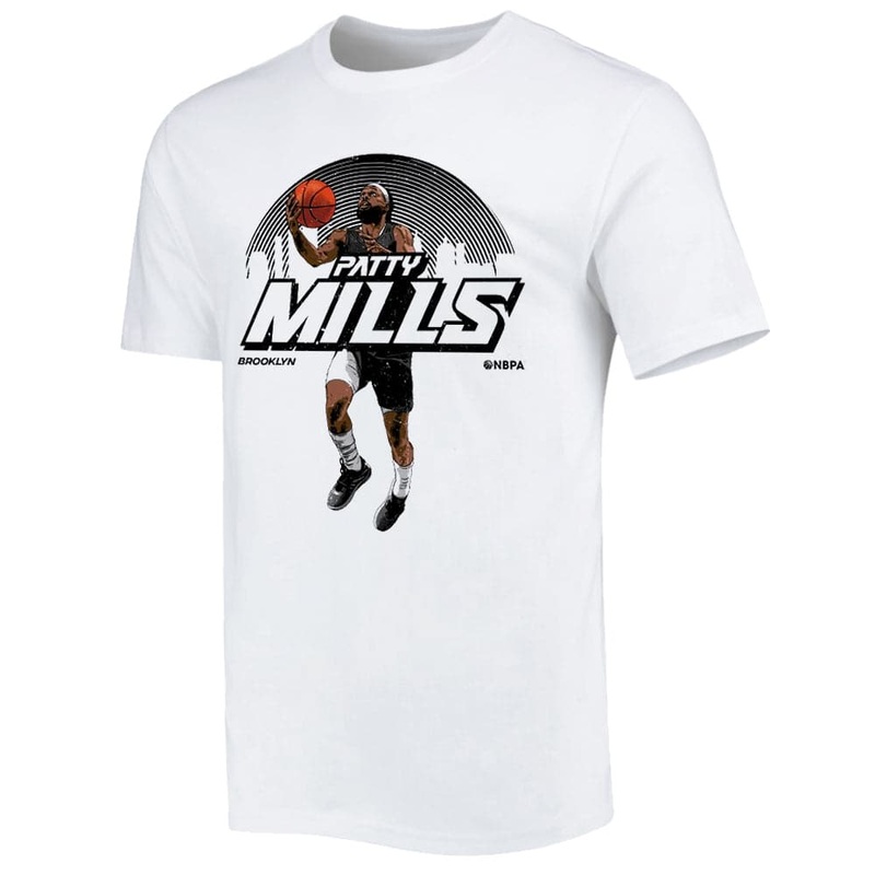 Patty Mills Brooklyn Nets 500 Level NBA Skyline T-Shirt – White