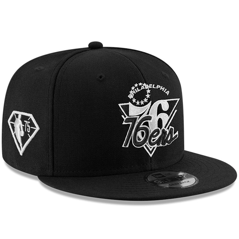 Philadelphia 76ers New Era 2021 NBA Tip Off Monochrome 9FIFTY Snapback Hat – Black