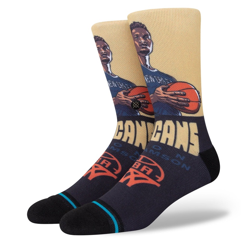Zion Williamson New Orleans Pelicans Stance NBA Graded Crew Socks – Brown