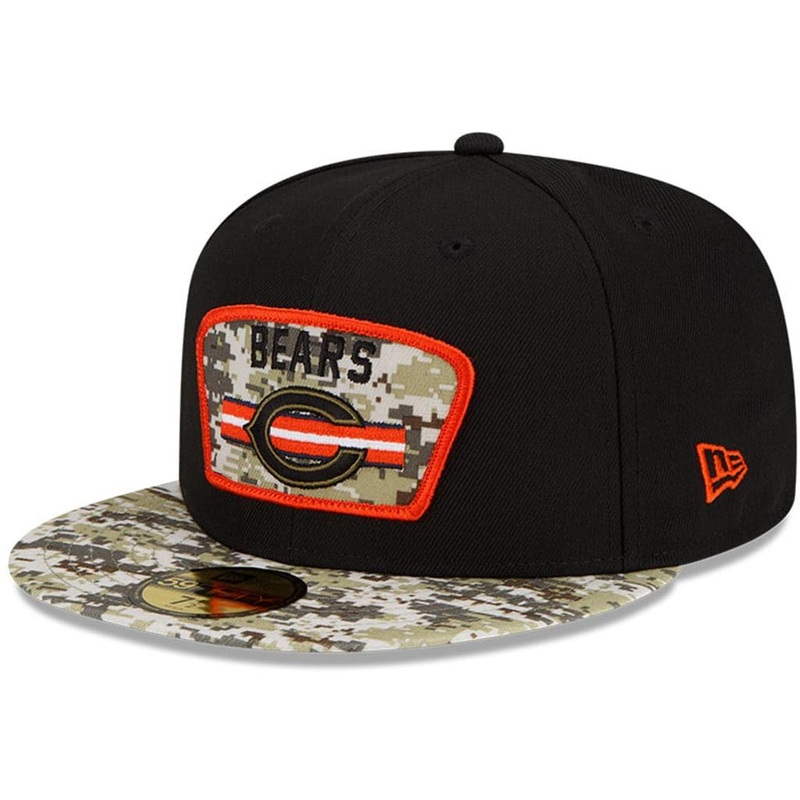 Chicago Bears New Era NFL 2021 Salute To Service 59FIFTY Fitted Hat – Black