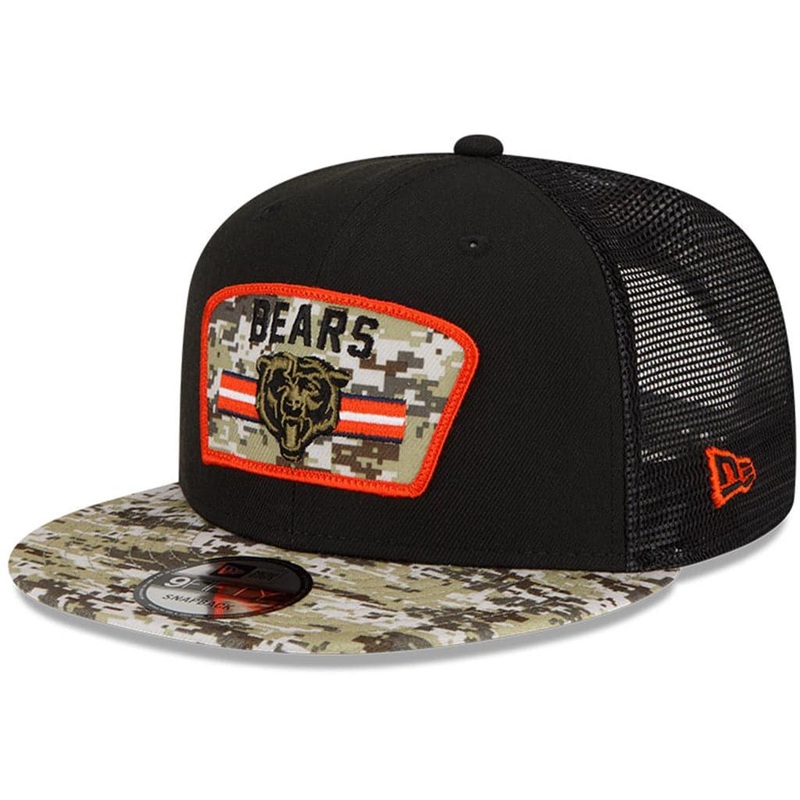 Chicago Bears New Era NFL 2021 Salute To Service 9FIFTY Snapback Hat – Black