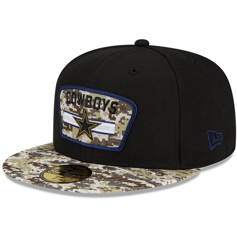 Dallas Cowboys New Era NFL 2021 Salute To Service 59FIFTY Fitted Hat – Black