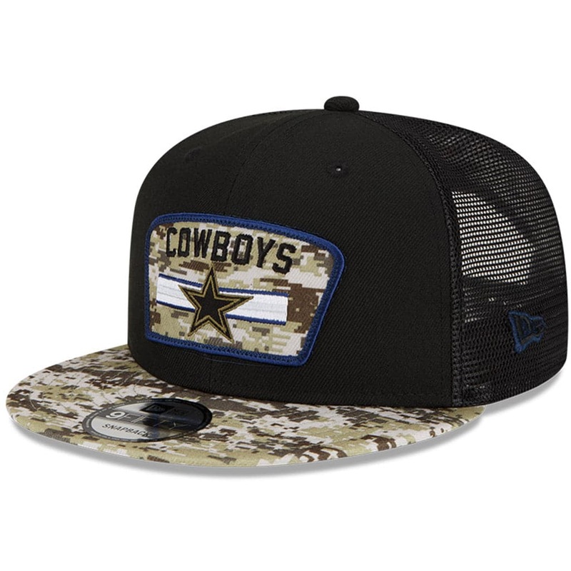 Dallas Cowboys New Era NFL 2021 Salute To Service 9FIFTY Snapback Hat – Black