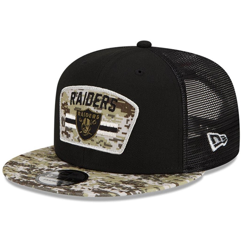 Las Vegas Raiders New Era NFL 2021 Salute To Service 9FIFTY Snapback Hat – Black