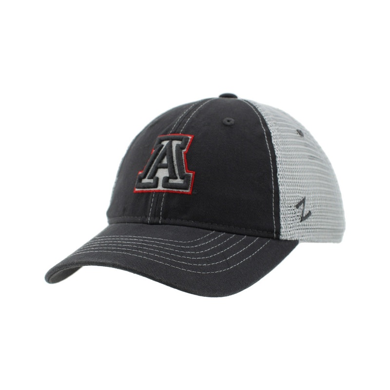 NCAA Arizona Wildcats Zephyr Radiate University Slouch Adjustable Hat – Charcoal