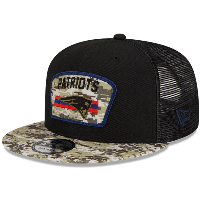 New England Patriots New Era NFL 2021 Salute To Service 9FIFTY Snapback Hat – Black