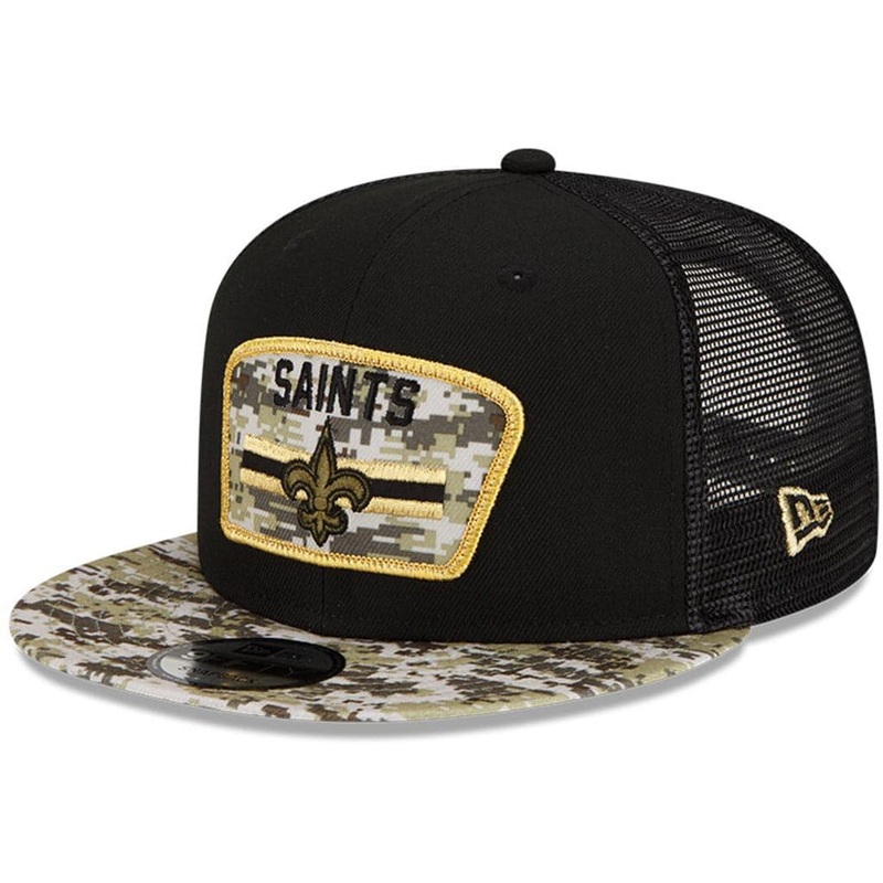 New Orleans Saints New Era NFL 2021 Salute To Service 9FIFTY Snapback Hat – Black