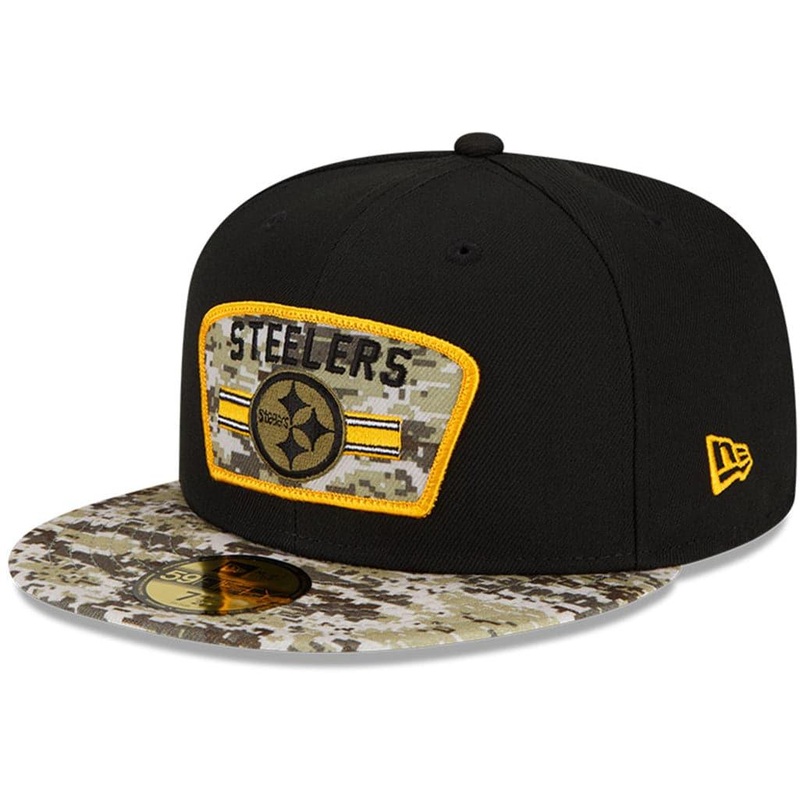 Pittsburgh Steelers New Era NFL 2021 Salute To Service 59FIFTY Fitted Hat – Black