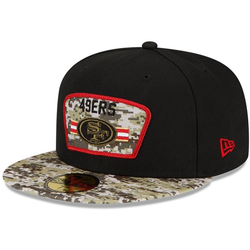 San Francisco 49ers New Era NFL 2021 Salute To Service 59FIFTY Fitted Hat – Black