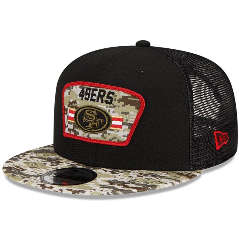 San Francisco 49ers New Era NFL 2021 Salute To Service 9FIFTY Snapback Hat – Black
