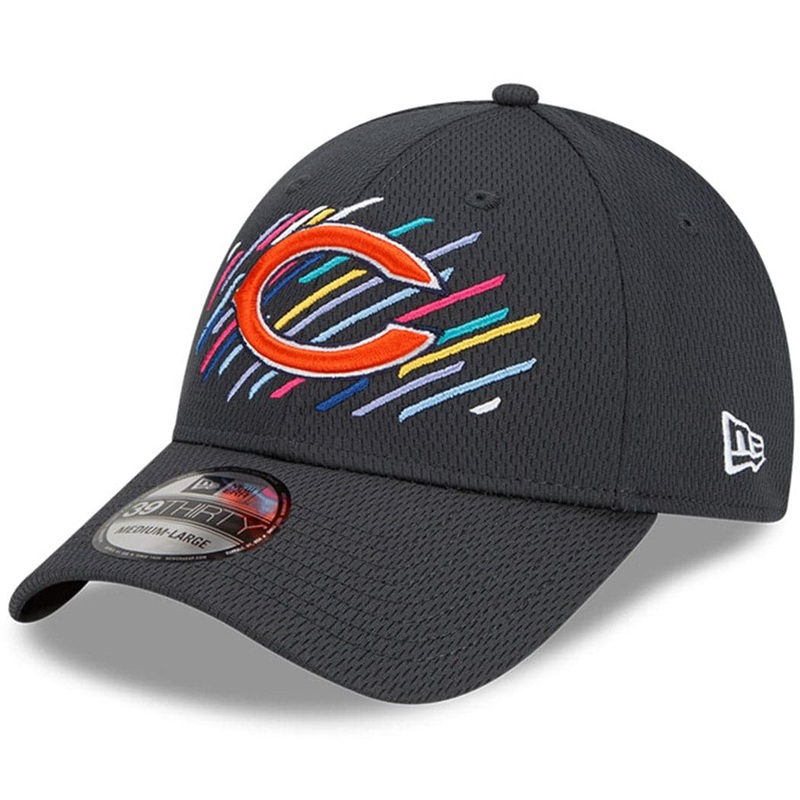 Chicago Bears New Era NFL 2021 Crucial Catch 39THIRTY Flex Fit Hat – Steel