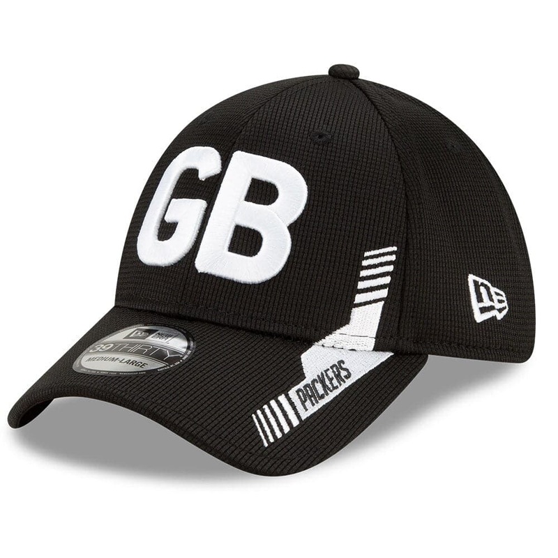 Green Bay Packers New Era NFL 2021 Sideline Alt 39THIRTY Flex Fit Hat – Black