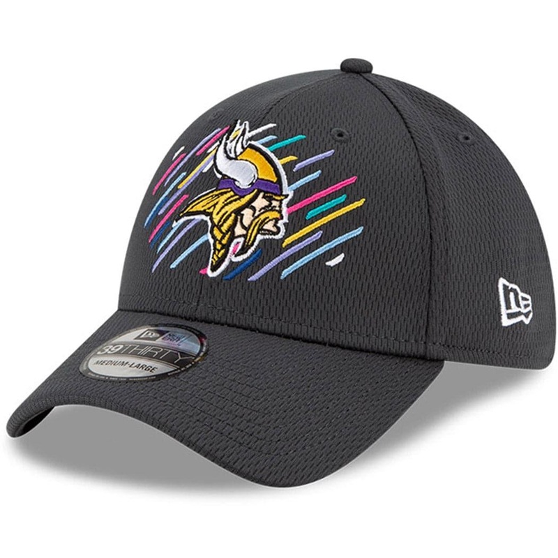 Minnesota Vikings New Era NFL 2021 Crucial Catch 39THIRTY Flex Fit Hat – Steel