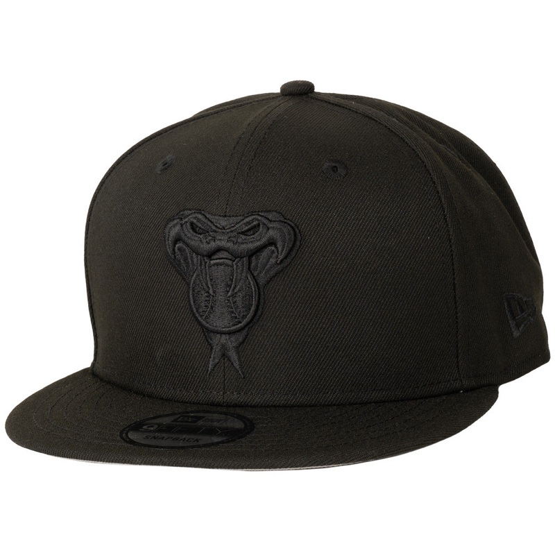 MLB Arizona Diamondbacks Black On Black Snakehead 9FIFTY Snapback Hat – Black
