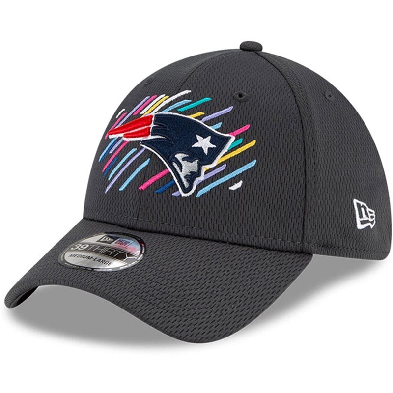 New England Patriots New Era NFL 2021 Crucial Catch 39THIRTY Flex Fit Hat – Steel