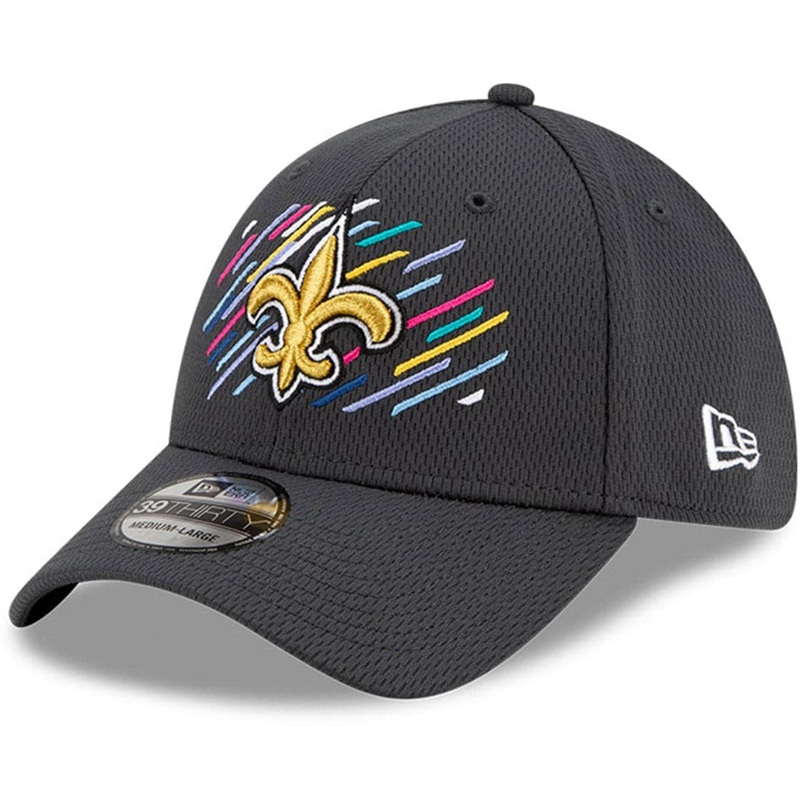 New Orleans Saints New Era NFL 2021 Crucial Catch 39THIRTY Flex Fit Hat – Steel