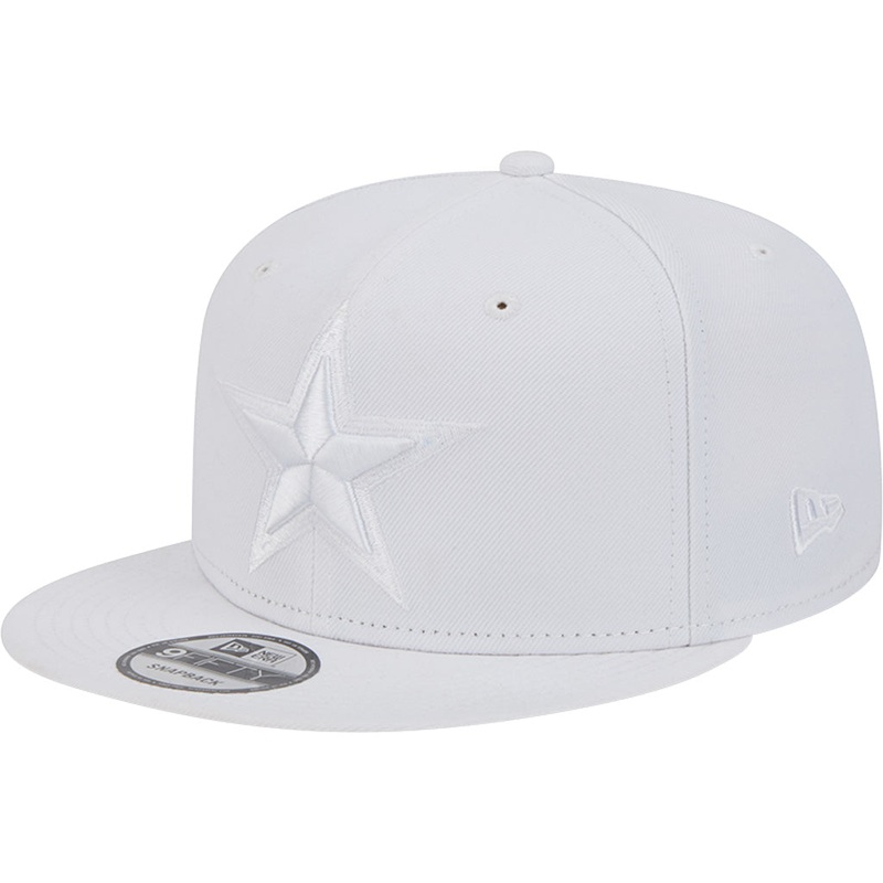 NFL Dallas Cowboys New Era White on White 9FIFTY Snapback Hat – White
