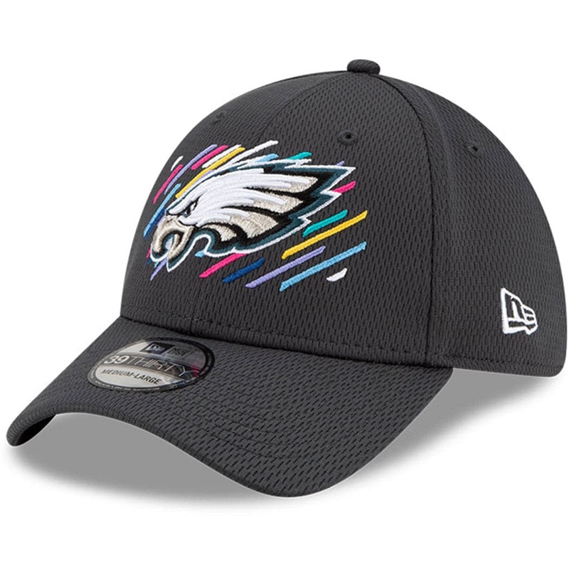 Philadelphia Eagles New Era NFL 2021 Crucial Catch 39THIRTY Flex Fit Hat – Steel