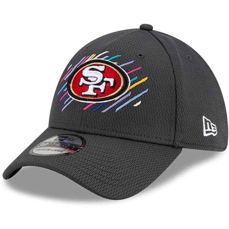 San Francisco 49ers New Era NFL 2021 Crucial Catch 39THIRTY Flex Fit Hat – Steel