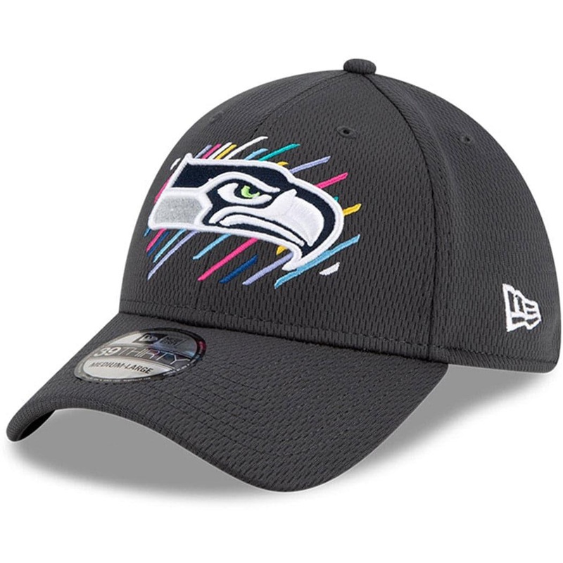 Seattle Seahawks New Era NFL 2021 Crucial Catch 39THIRTY Flex Fit Hat – Steel