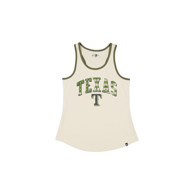 Texas Rangers Armed Forces Day 2025 Women’s Stone Tank Top