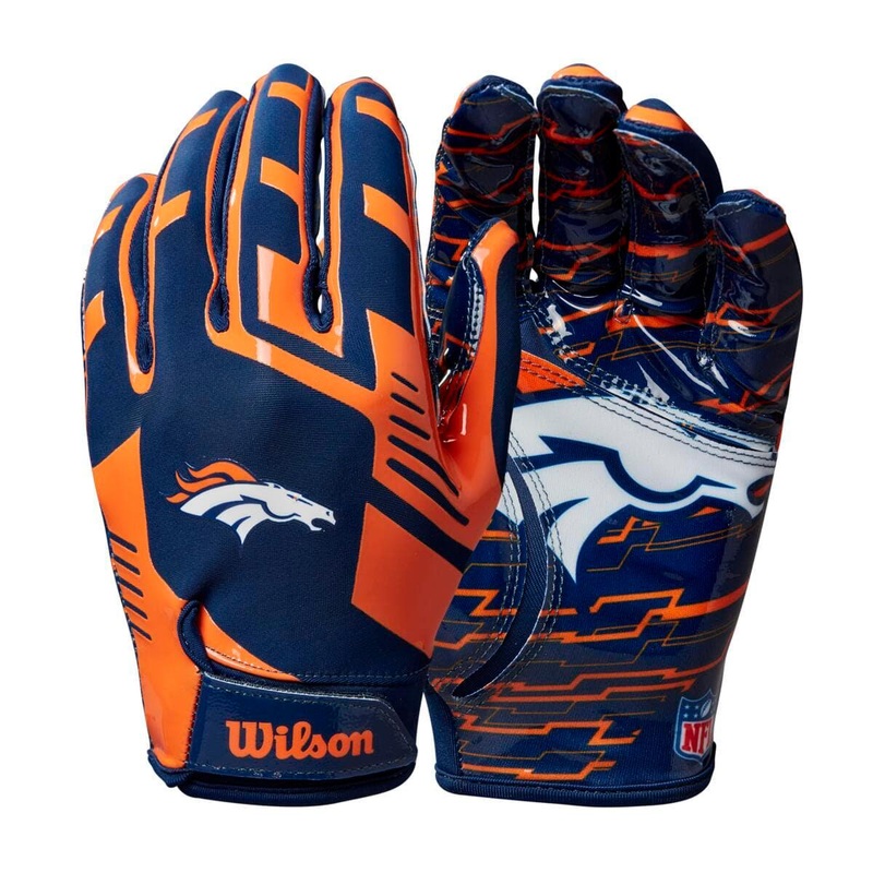 Denver Broncos Wilson NFL Team Stretch Fit Receiver Gloves