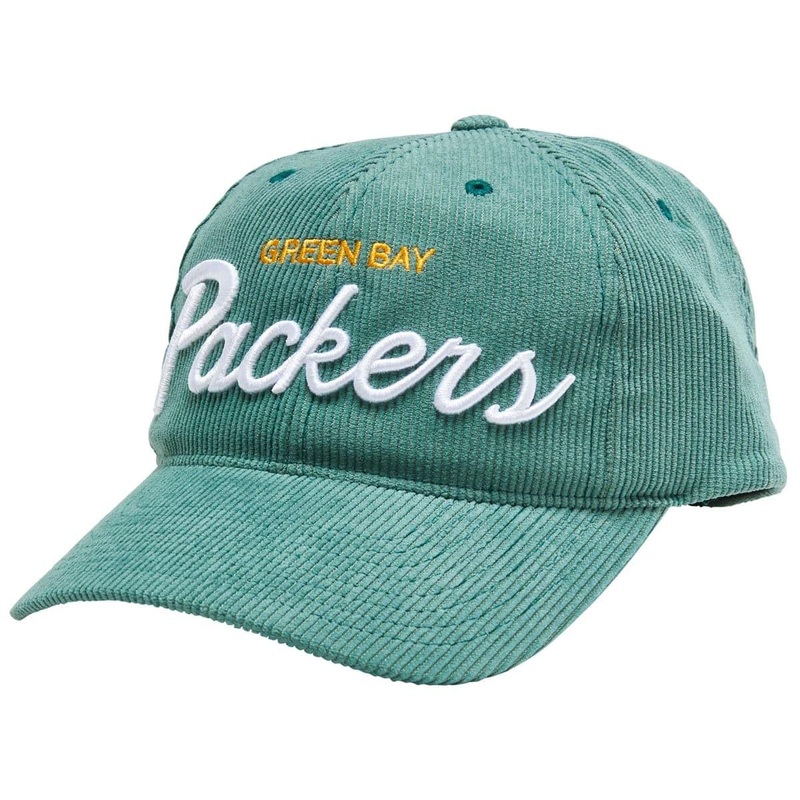 Green Bay Packers Mitchell & Ness NFL Montage Pre-Curved Deadstock Snapback Hat – Green