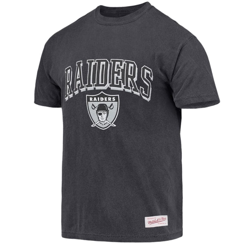 Las Vegas Raiders Mitchell & Ness NFL Keyline Vintage T-Shirt – Faded Black