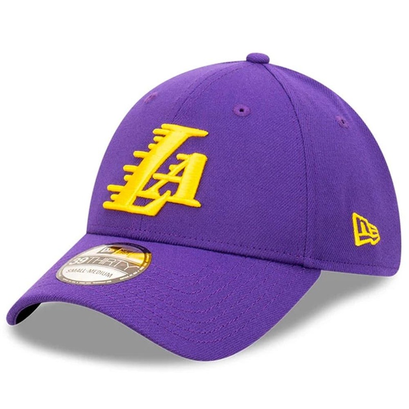 Los Angeles Lakers New Era NBA Dissected Logo 39THIRTY Flex Fit Curve Hat – Purple