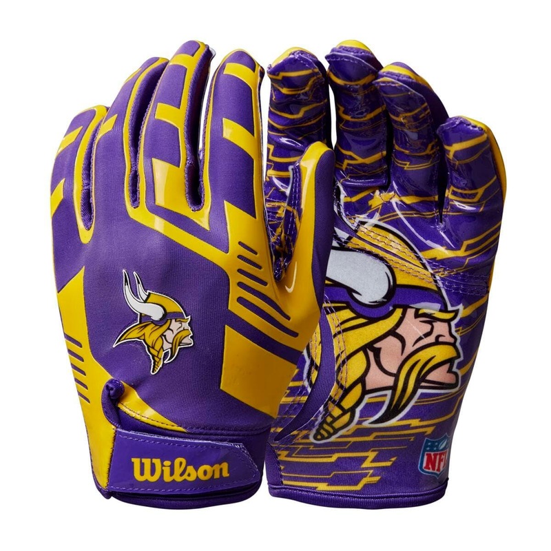 Minnesota Vikings Wilson NFL Team Stretch Fit Receiver Gloves