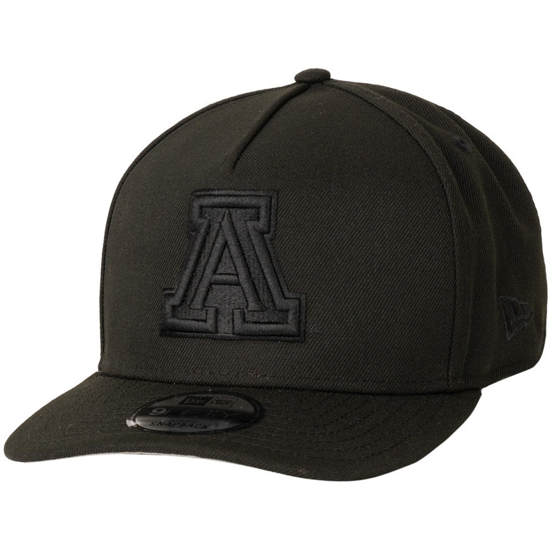 NCAA Arizona Wildcats Black On Black Primary Logo 9FIFTY A-Frame Snapback Hat
