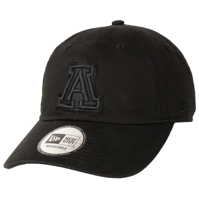 NCAA Arizona Wildcats Black On Black Primary Logo Casual Classic Hat – Black