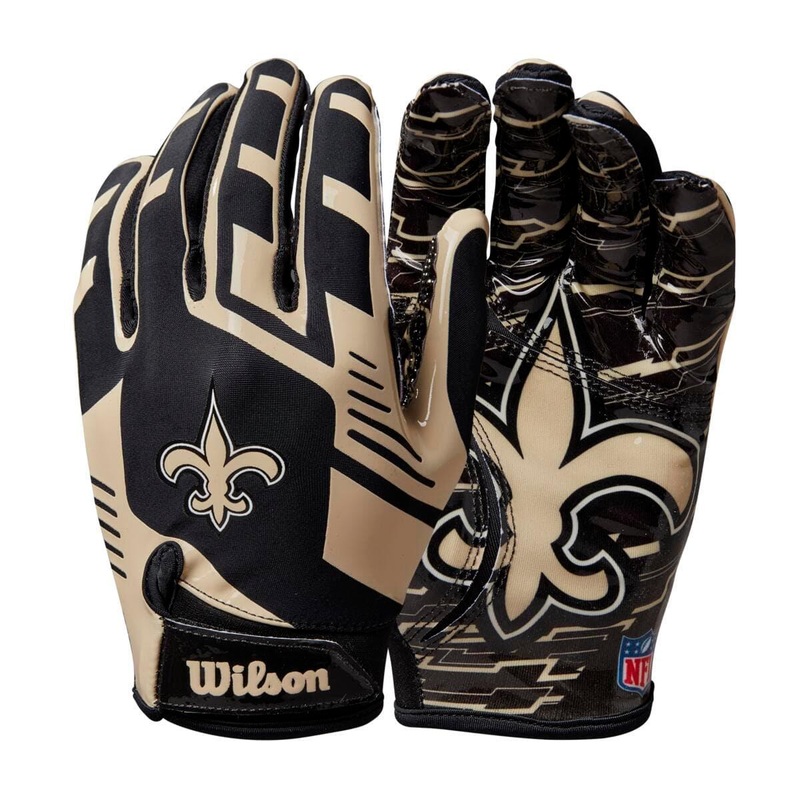 New Orleans Saints Wilson NFL Team Stretch Fit Receiver Gloves