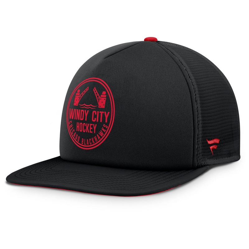NHL Chicago Blackhawks Fanatics Hometown Foam Snapack Hat – Black
