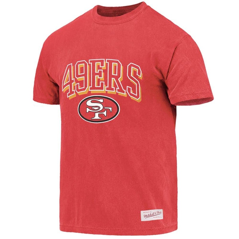 San Francisco 49ers Mitchell & Ness NFL Keyline Vintage T-Shirt – Faded Red