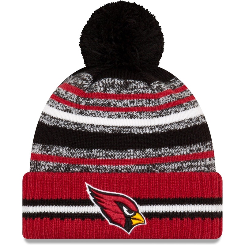 Arizona Cardinals New Era NFL 2021 Sideline Team Pom Knit Beanie – Dark Red