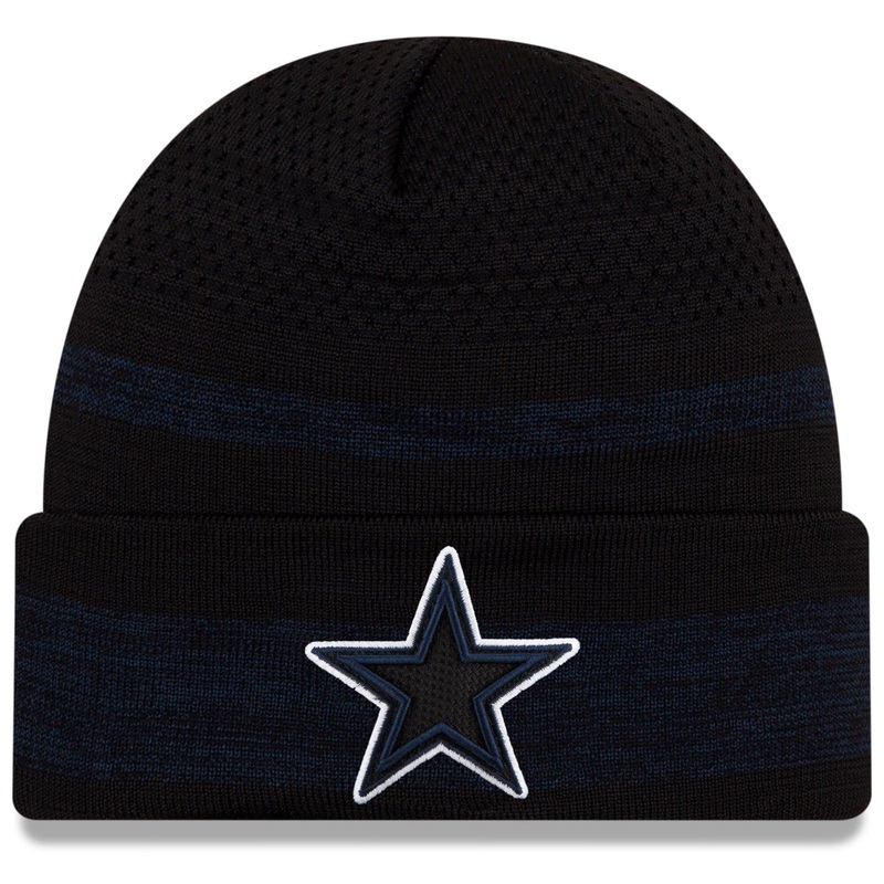 Dallas Cowboys New Era NFL 2021 Sideline Performance Tech Cuff Beanie – Black
