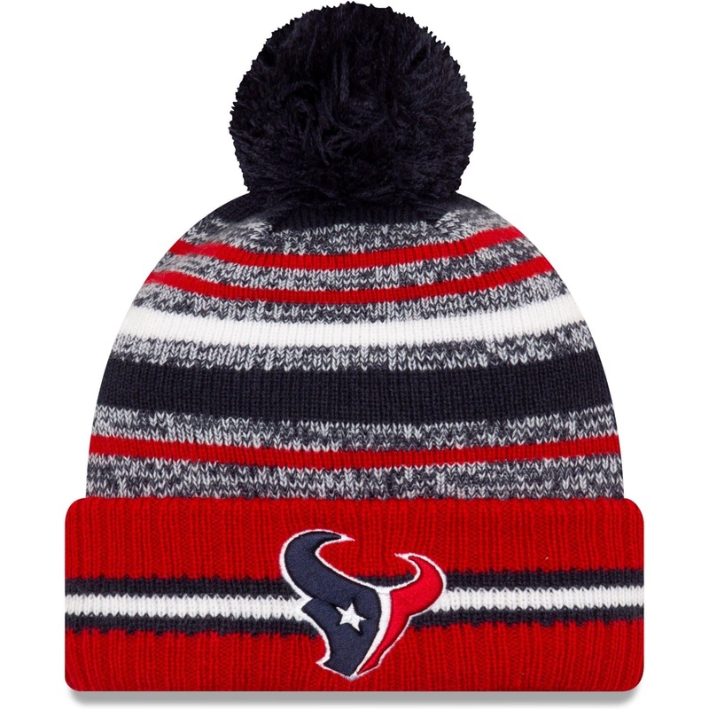 Houston Texans New Era NFL 2021 Sideline Team Pom Knit Beanie – Navy