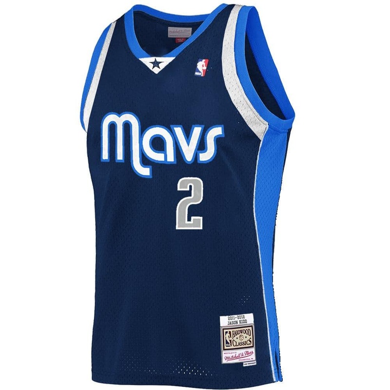 Jason Kidd Dallas Mavericks Mitchell & Ness NBA 11-12 Away Swingman Jersey – Navy