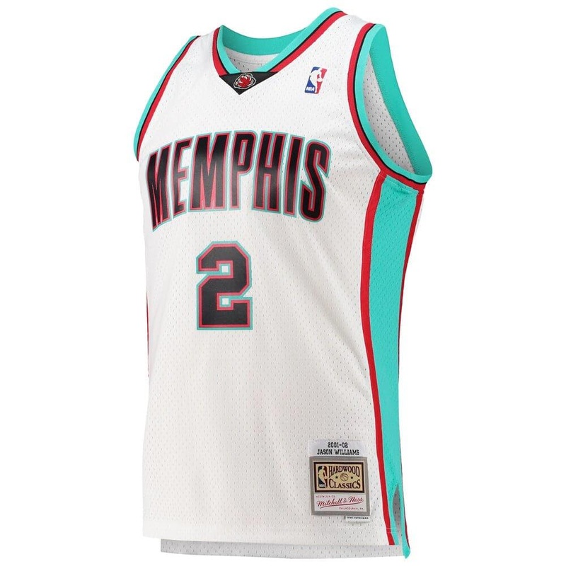 Jason Williams Memphis Grizzlies Mitchell & Ness NBA 01-02 Home Swingman Jersey – White