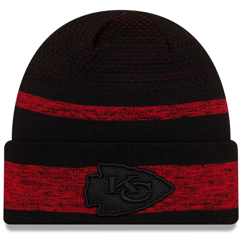 Kansas City Chiefs New Era NFL 2021 Sideline Performance Tech Cuff Beanie – Black