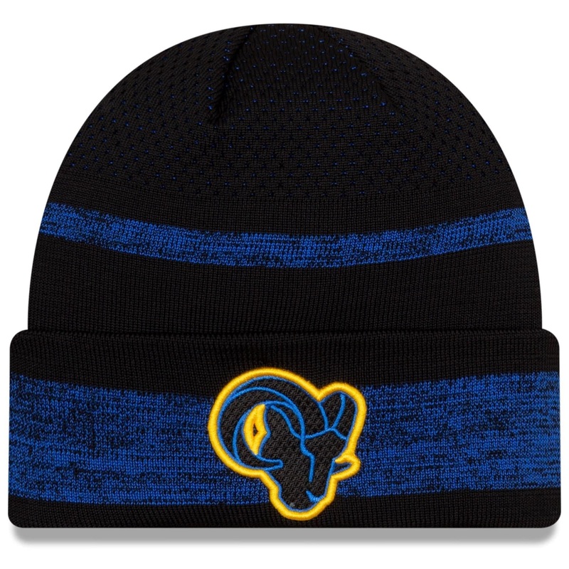 Los Angeles Rams New Era NFL 2021 Sideline Performance Tech Cuff Beanie – Black