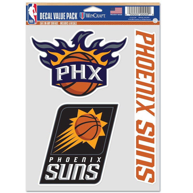 NBA Phoenix Suns Team Wincraft 6″x8″ 3 Pack Decal