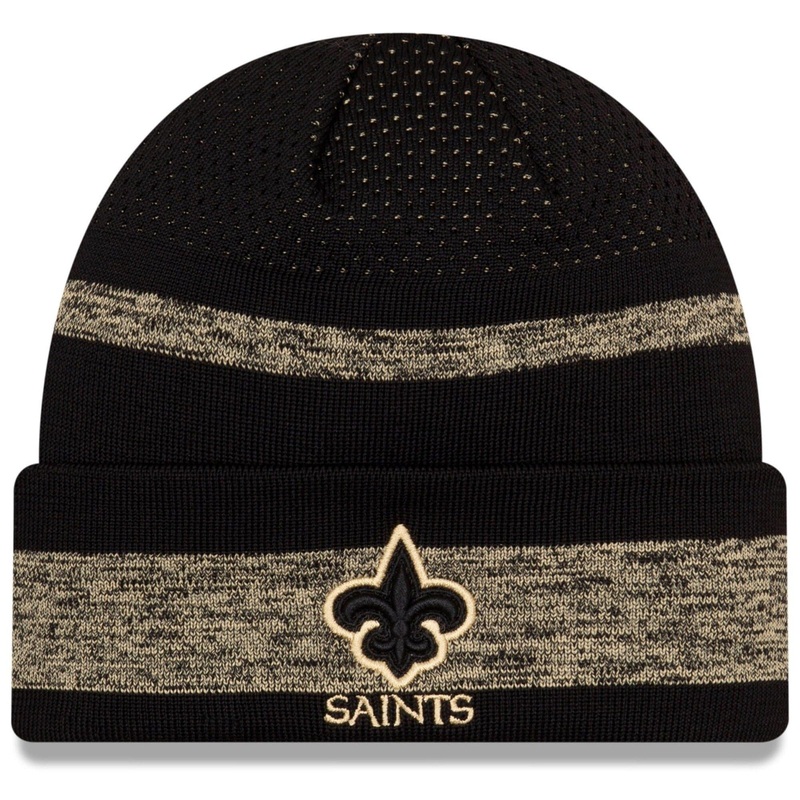 New Orleans Saints New Era NFL 2021 Sideline Performance Tech Cuff Beanie – Black