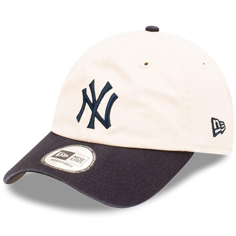 New York Yankees New Era MLB Team 2T Casual Classic Curved Hat – Stone