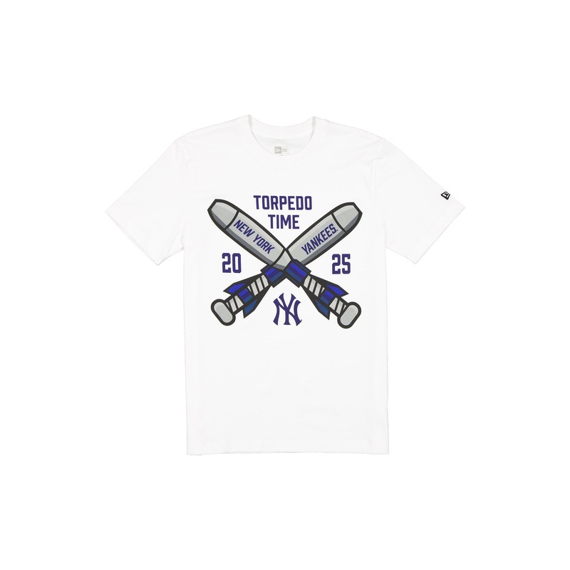 New York Yankees Torpedo Time White T-Shirt