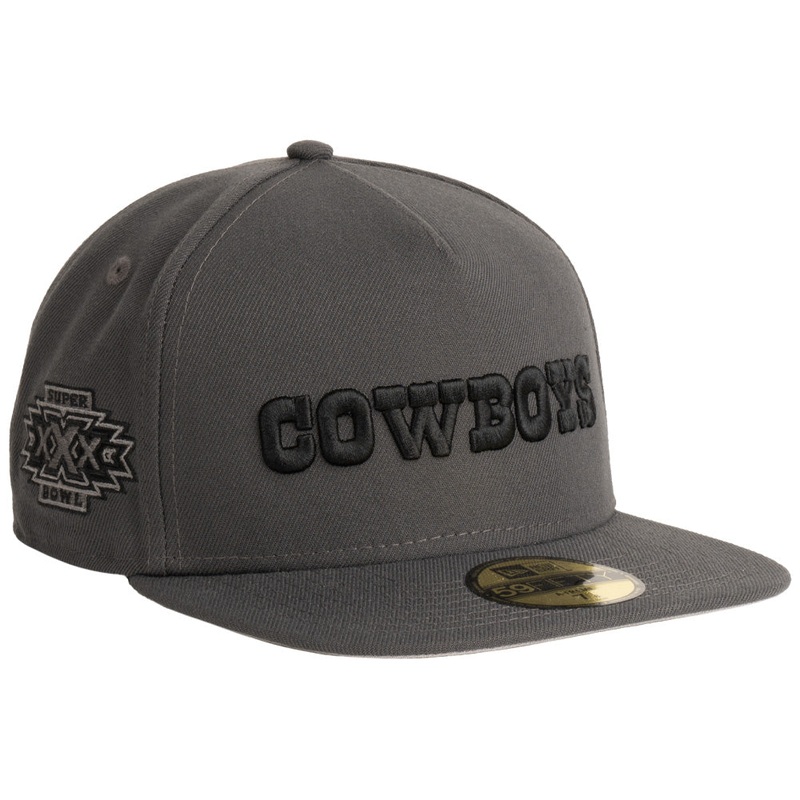 NFL Dallas Cowboys New Era Gray & Black A-Frame 59FIFTY Fitted Hat